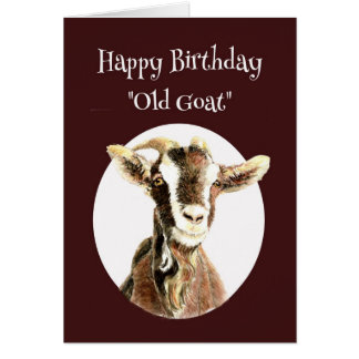 Funny Birthday Over The Hill Old Goat Humor Gifts on Zazzle