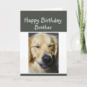 Happy Birthday Older Brother Fun Laughing Dog Card