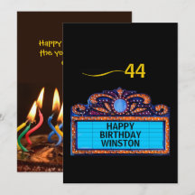 Happy Birthday on a Theater Marquee