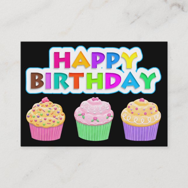 Happy Birthday on Business Cards ! SRF (Front)