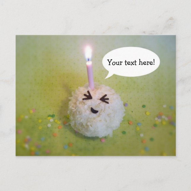 Happy Birthday Onigiri - Customizable Postcard (Front)