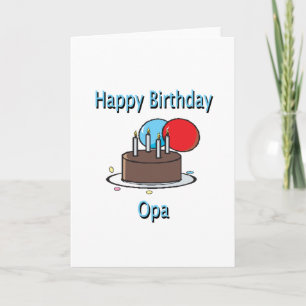 Happy Birthday Opa German Grandpa Birthday Design Card