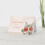 Happy Birthday. Oriental Flowers. Card