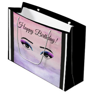 Happy Birthday Original Artwork (All Eyes on You) Large Gift Bag
