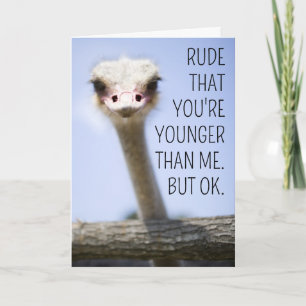 Happy Birthday   Ostrich Speak Card