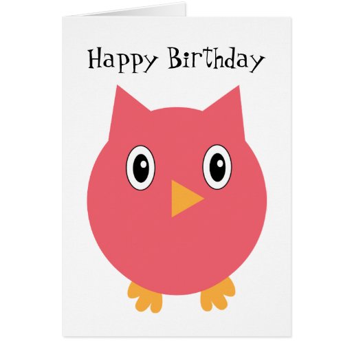 Happy Birthday Owl Hoot Card | Zazzle