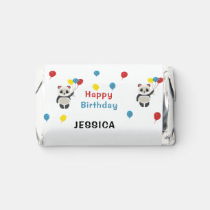 Happy birthday Panda bear white Hershey's Miniatures