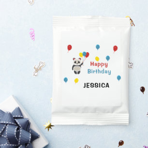 Happy birthday Panda bear white Lemonade Drink Mix