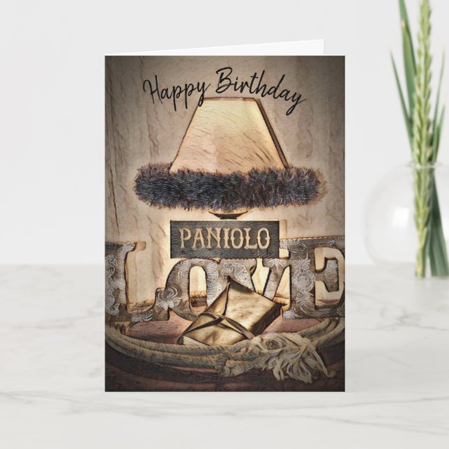 Happy Birthday Paniolo Love Card (Front)