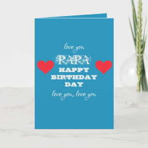 Happy Birthday Papa Chic Script Names Birthday Card