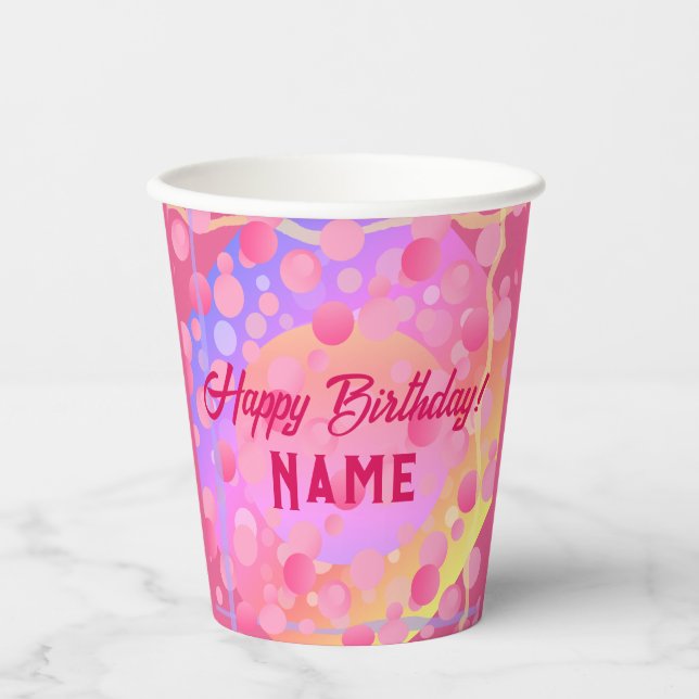 Happy Birthday Paper Cups HAMbyWG (Front)