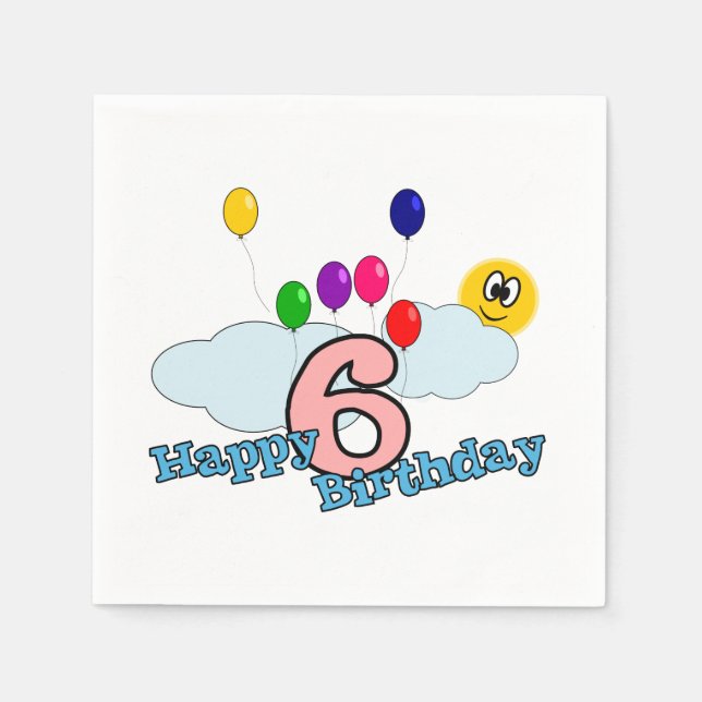 Happy Birthday Paper Napkins (Front)