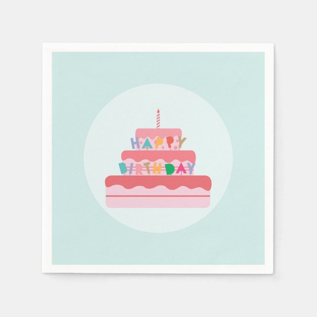 Happy Birthday Paper Napkins (Front)