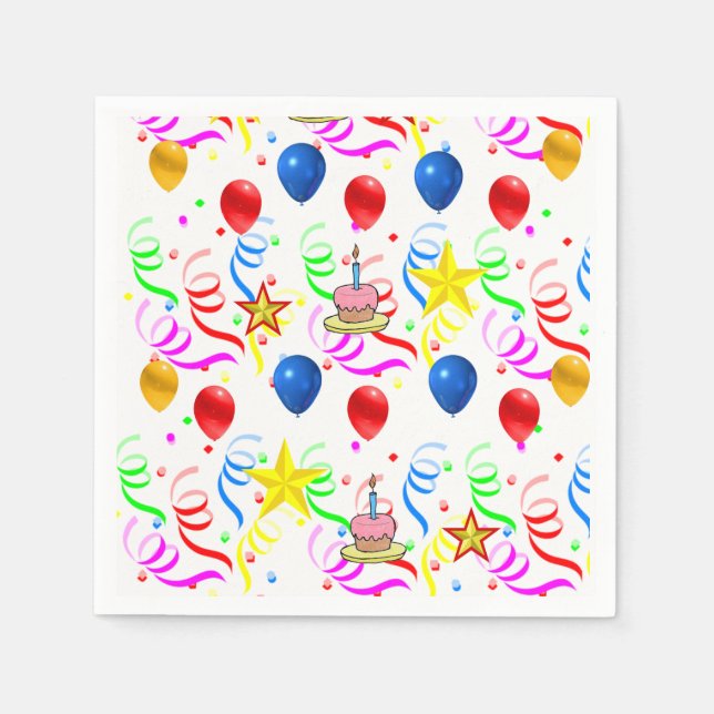 Happy Birthday Paper Napkins (Front)