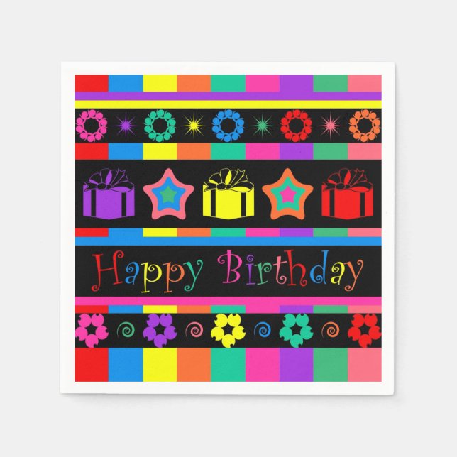 Happy Birthday Paper Napkins (Front)