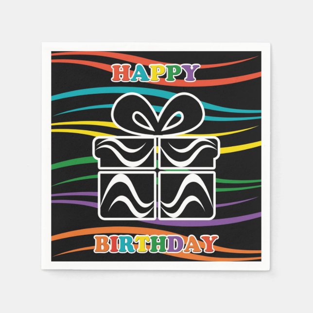 Happy Birthday Paper Napkins (Front)