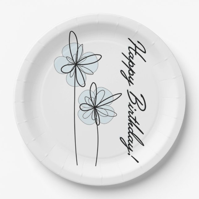 Happy Birthday Paper Plates (Front)