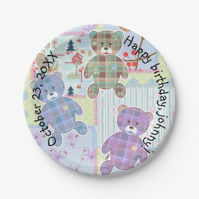 Happy birthday paper plates (Front)