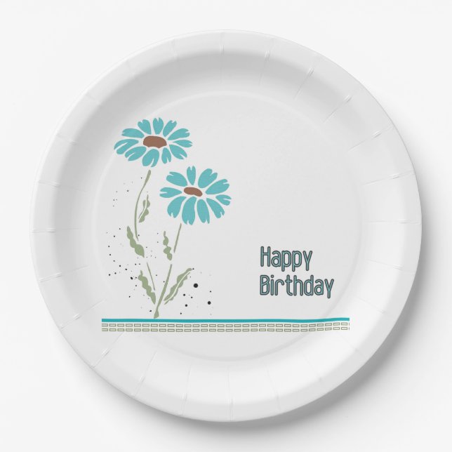 Happy Birthday Paper Plates (Front)