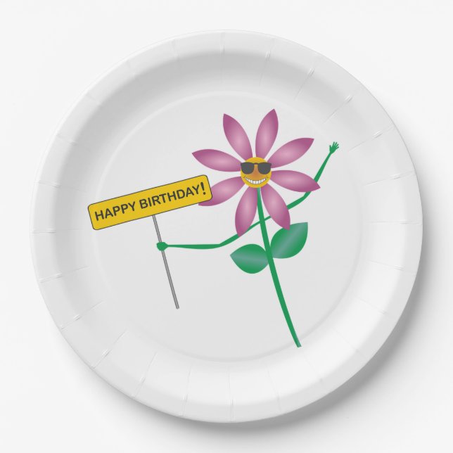 Happy Birthday Paper Plates (Front)