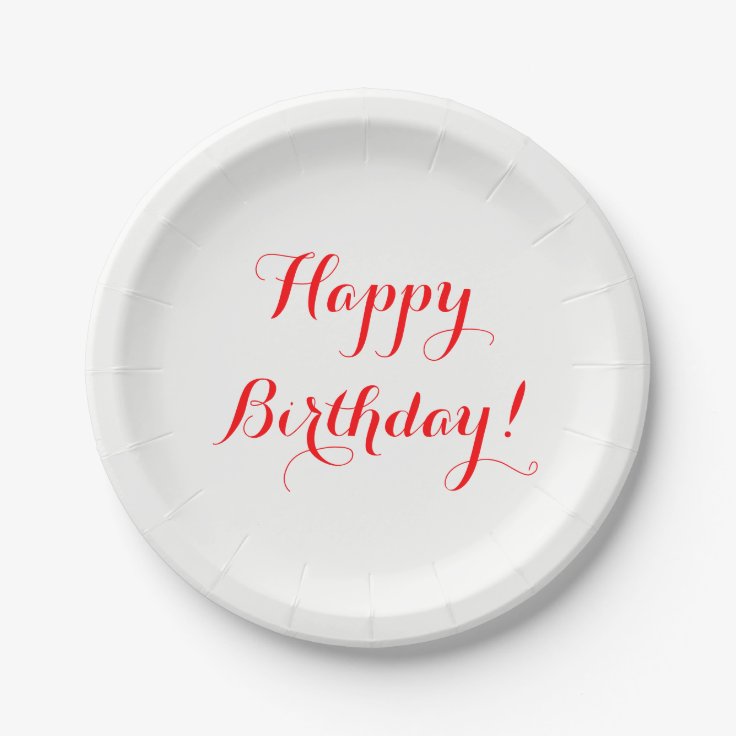 Happy Birthday Paper Plates Zazzle