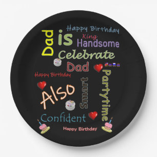 Happy Birthday Paper Plates Dad
