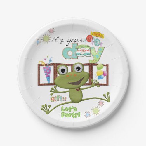 Happy Birthday Paper Plates Friends Family Frog