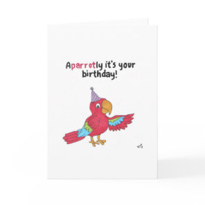 Happy Birthday Parrot Card