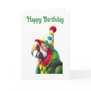 Happy Birthday Parrot Card