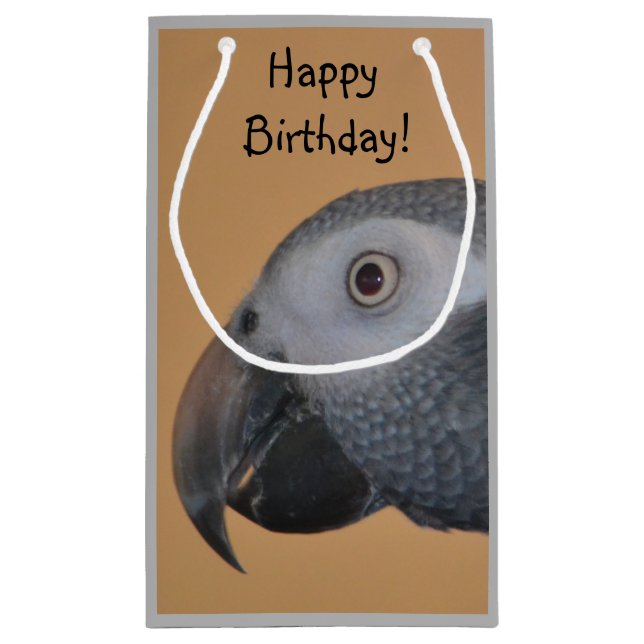 Happy Birthday Parrot Gift Bag (Back)