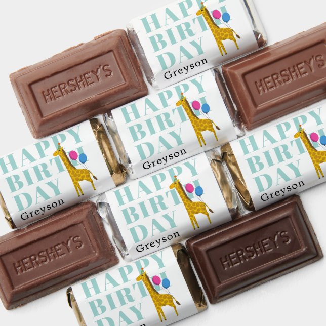 Happy Birthday Party Animal Giraffe Hershey's Miniatures (Assorted)