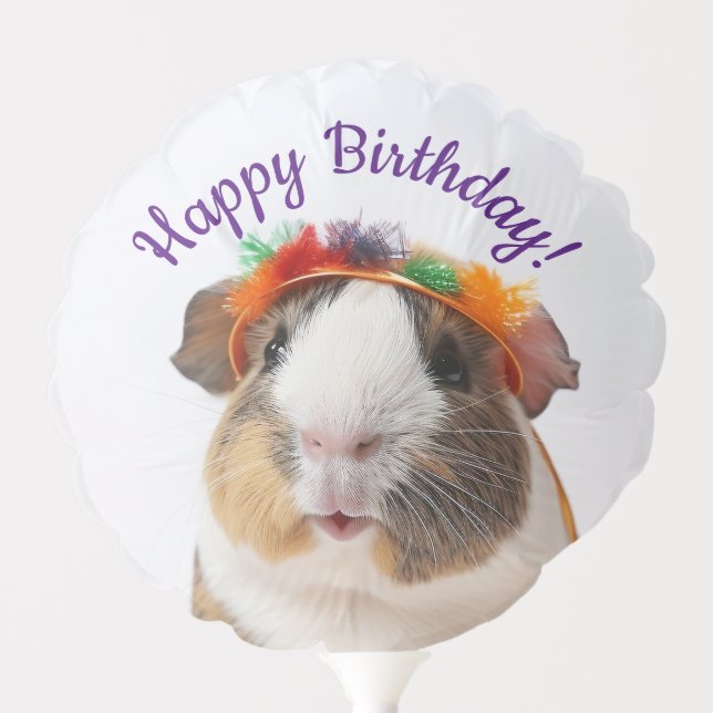 Happy Birthday - Party Animal Guinea Pig #2 Balloon (Front)