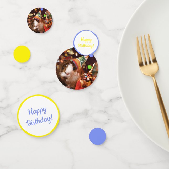 Happy Birthday - Party Animal Guinea Pig Confetti (Group)