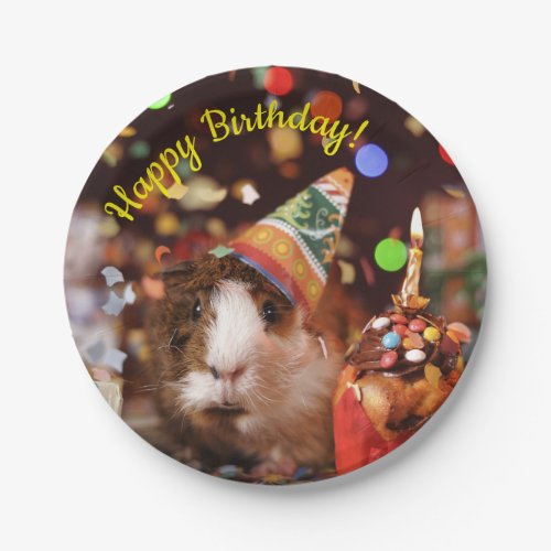 Happy Birthday _ Party Animal Guinea Pig Paper Plates