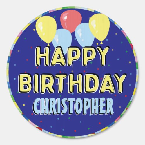 Happy Birthday Party Balloons Sign