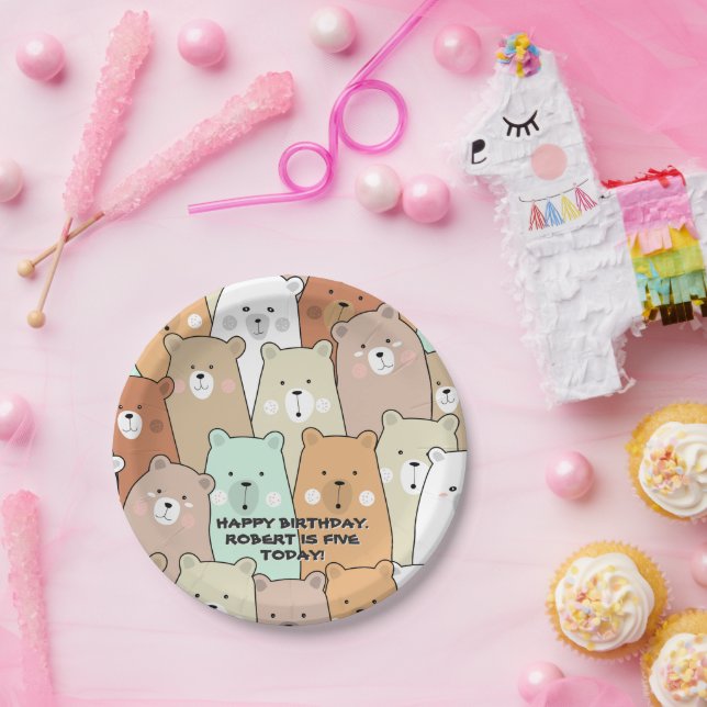 Happy Birthday Party Bears Paper Plates (Party)