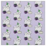 Happy Birthday Party Bichon Frise Dog - Cute Fabric