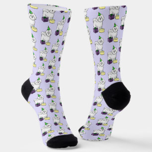 Happy Birthday (Party) Bichon Frise Dog - Cute Socks