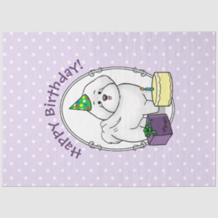 Happy Birthday (Party) Bichon Frise Dog - Cute Tissue Paper