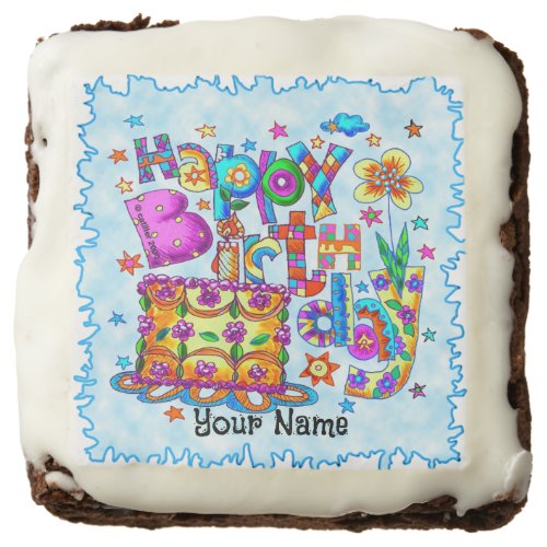 Happy Birthday Party Brownie