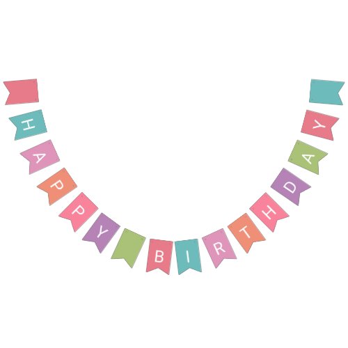 Happy Birthday party bunting banner