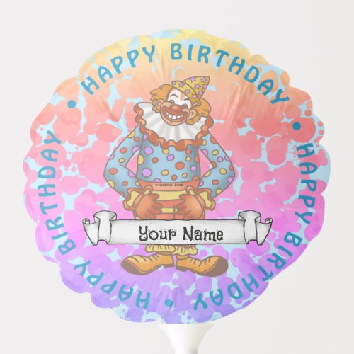 Happy Birthday Party Clown Balloon