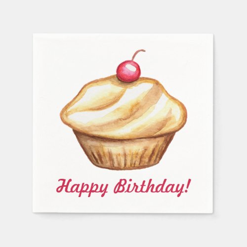 Happy Birthday Party Cupcake Napkins