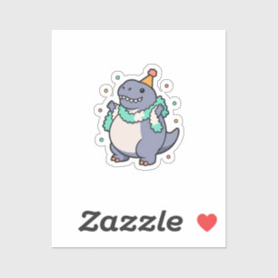 Happy Birthday Party Dinosaur Kawaii Sticker