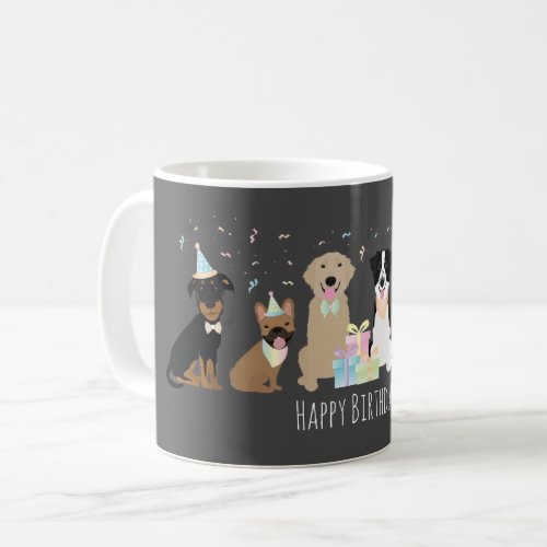 Happy Birthday Party Dogs Coffee Mug