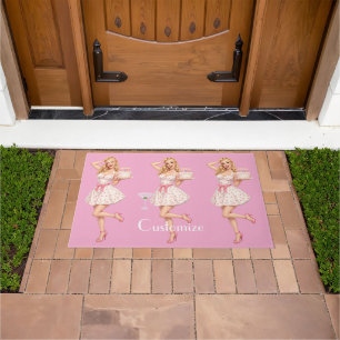Happy Birthday Party Girl Thunder_Cove Doormat
