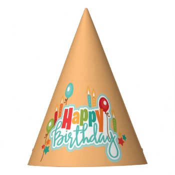 Happy Birthday Party Hat by nonstopshop at Zazzle