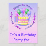 Happy Birthday party invitation