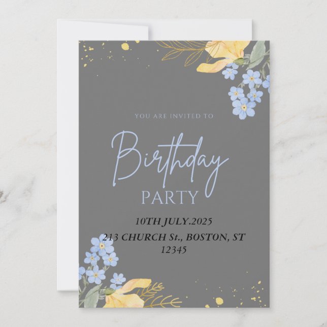 HAPPY BIRTHDAY PARTY INVITATION (Front)