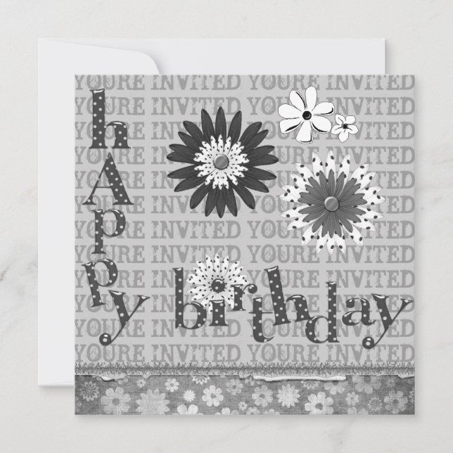 Happy Birthday Party Invitations (Front)